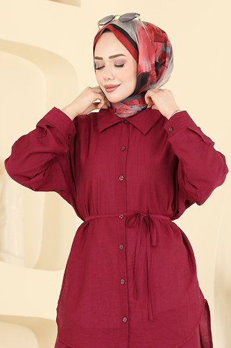 moda selvim طقم خمري 123NZRK1200 - Thumbnail