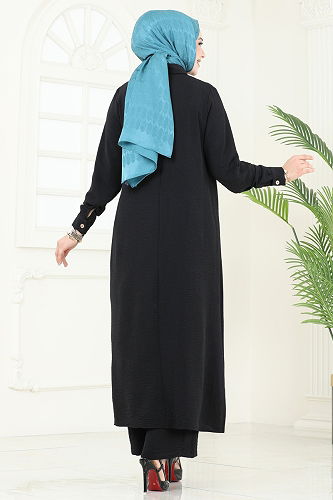 moda selvim طقم أسود 1251BM387 - Thumbnail