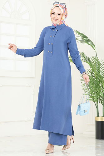 moda selvim طقم ازرق 1251BM387 - Thumbnail