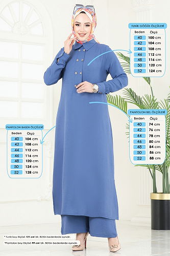 moda selvim طقم ازرق 1251BM387 - Thumbnail