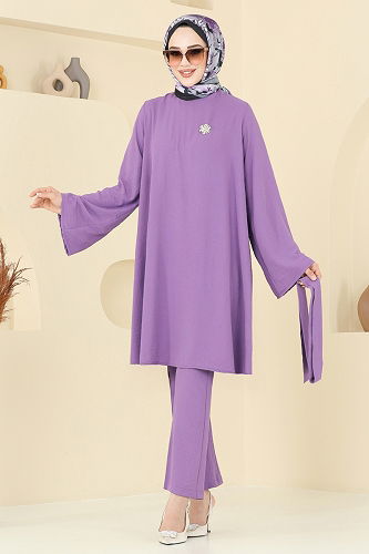 moda selvim Combined 1252BM387 Dark Lilac - Thumbnail