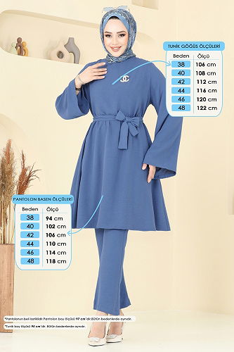 moda selvim طقم ازرق 1252BM387 - Thumbnail