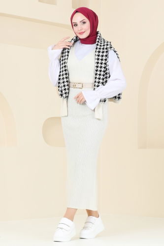 moda selvim طقم سكري 12570KL398 - Thumbnail