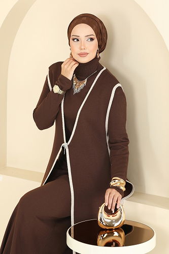 moda selvim Combined 12609KL398 Brown - Thumbnail