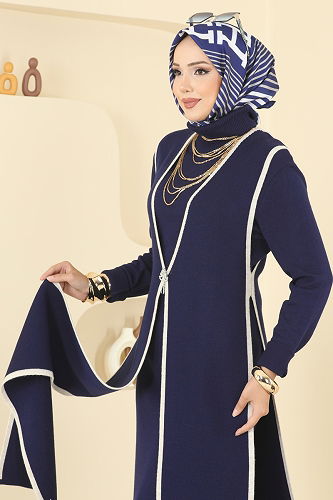 moda selvim Combined 12609KL398 Navy Blue - Thumbnail