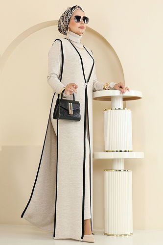 moda selvim Combined 12609KL398 Stone - Thumbnail