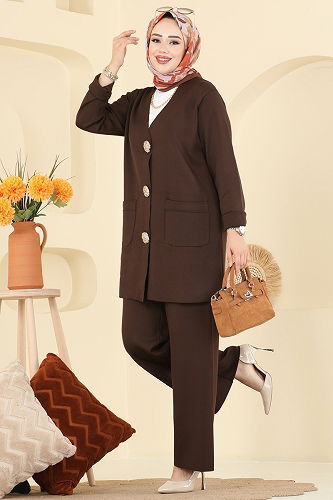 moda selvim Combined 12611KL398 Brown - Thumbnail