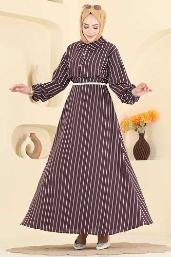 moda selvim طقم توتي غامق 126NZRK1200 - Thumbnail