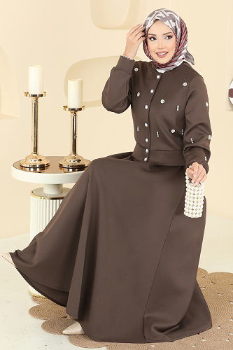 moda selvim Combined 1277ANT466 Brown - Thumbnail