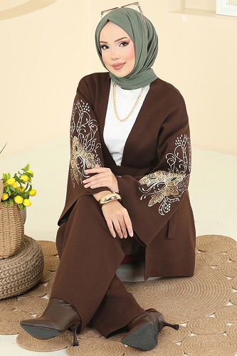 moda selvim طقم بني 1300MT581 - Thumbnail