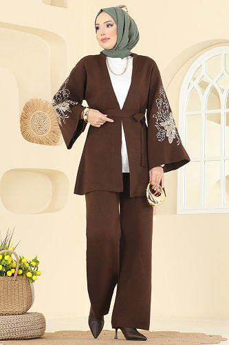 moda selvim طقم بني 1300MT581 - Thumbnail