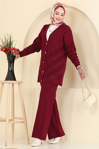 moda selvim Combined 1314MT581 Burgundy - Thumbnail