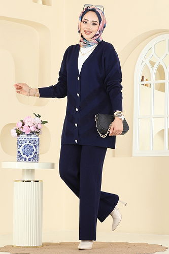 moda selvim طقم كحلي 1314MT581 - Thumbnail