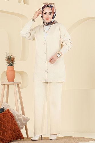 moda selvim طقم بيج 1314MT581 - Thumbnail