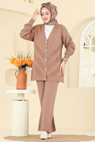 moda selvim طقم بيج 1314MT581 - Thumbnail