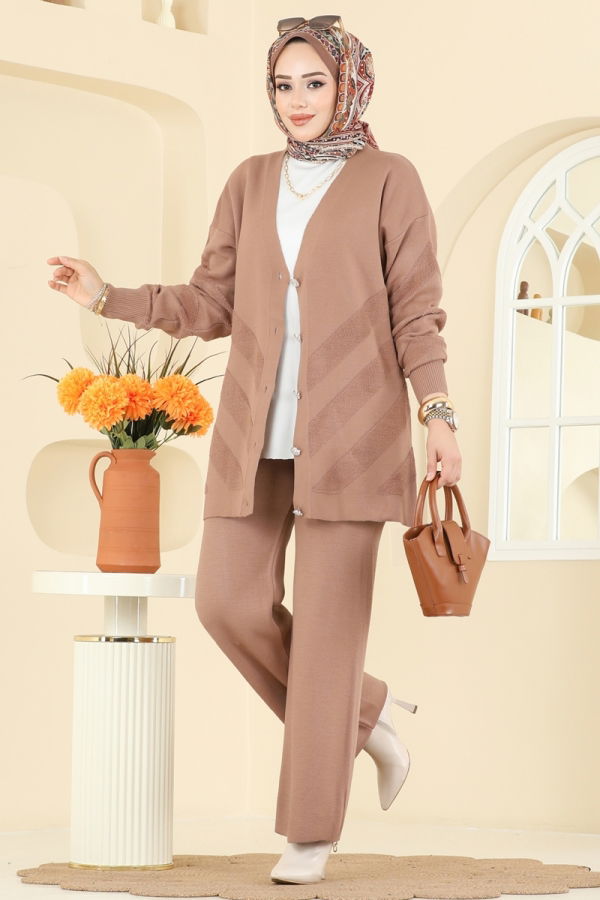 Modaselvim الاطقم طقم بيج 1314MT581