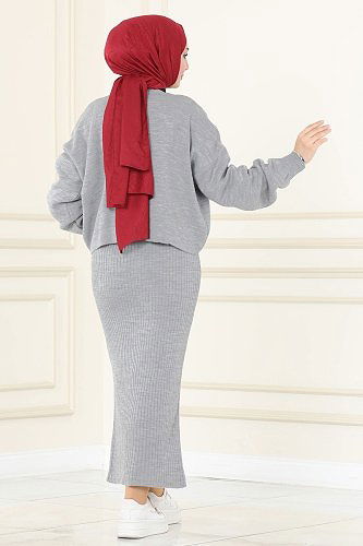 moda selvim Combined 1327MT581 Gray - Thumbnail