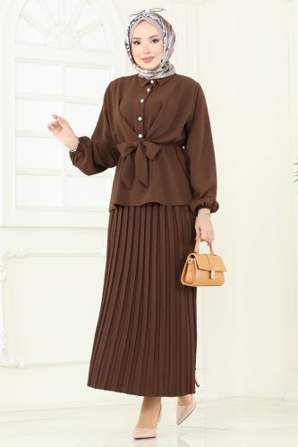 moda selvim Combined 1334MP806 Brown - Thumbnail