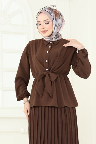moda selvim Combined 1334MP806 Brown - Thumbnail