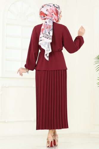moda selvim Combined 1334MP806 Burgundy - Thumbnail