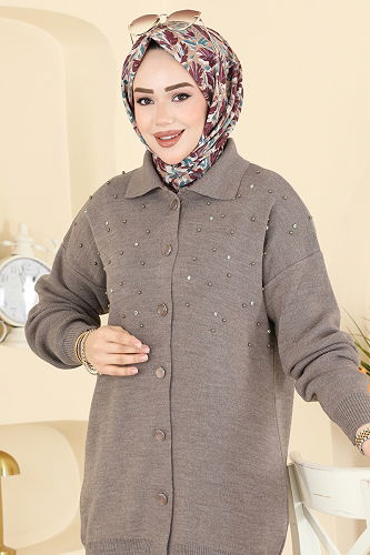 moda selvim طقم بيج غامق 1335MT581 - Thumbnail