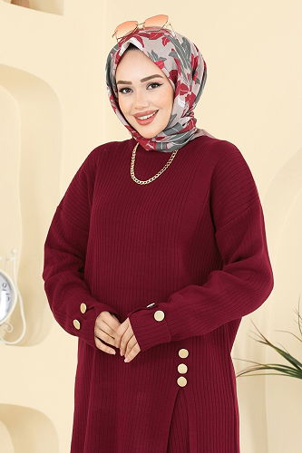 moda selvim Combined 1336MT581 Burgundy - Thumbnail