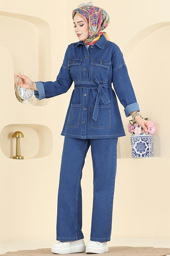 moda selvim Combined 1339ANT466 Light Denim - Thumbnail