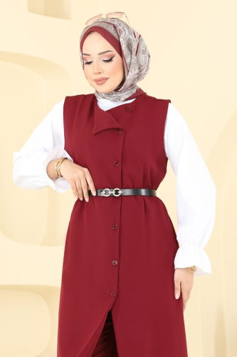 moda selvim Combined 1349MP806 Burgundy - Thumbnail