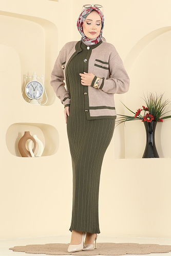 moda selvim Combined 1355MT581 Khaki&Vision - Thumbnail