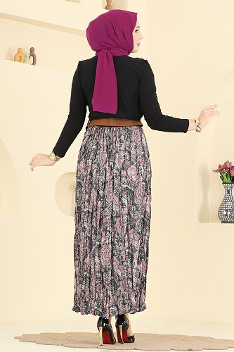 moda selvim طقم أسود 1377ANT466 - Thumbnail