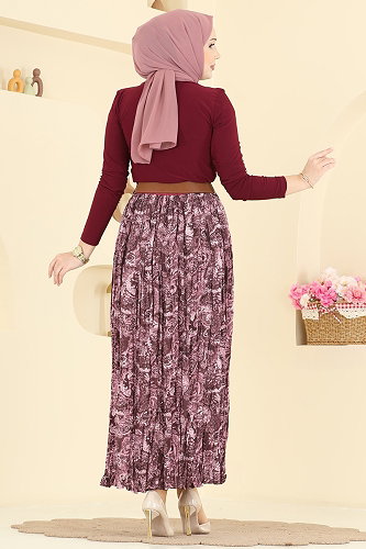 moda selvim Combined 1377ANT466 Burgundy - Thumbnail