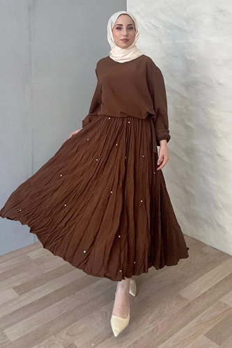 moda selvim Combined 1393ANT466 Brown - Thumbnail