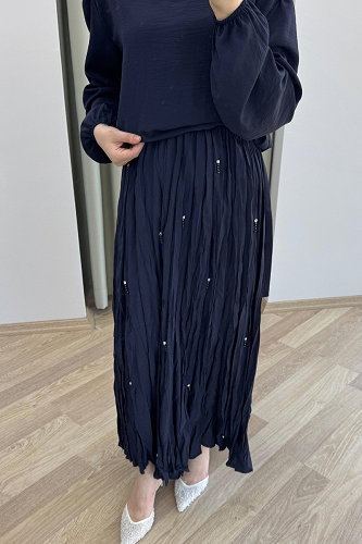 moda selvim طقم كحلي 1393ANT466 - Thumbnail