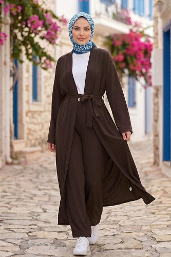 moda selvim Combined 1394ANT466 Brown - Thumbnail