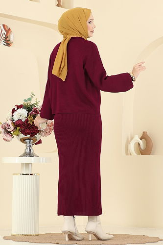 moda selvim Combined 1402MT581 Burgundy - Thumbnail