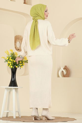 moda selvim طقم بيج 1402MT581 - Thumbnail