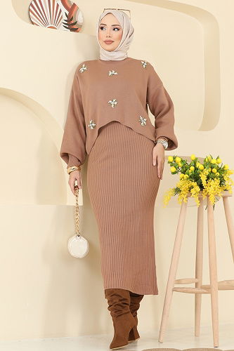 moda selvim طقم بيج 1402MT581 - Thumbnail