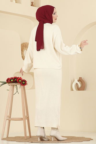 moda selvim طقم بيج 1409MT581 - Thumbnail