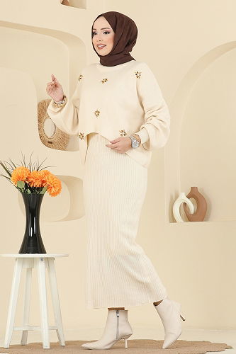 moda selvim طقم بيج 1425MT581 - Thumbnail