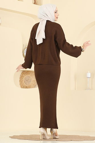 moda selvim طقم بني 1433MT581 - Thumbnail