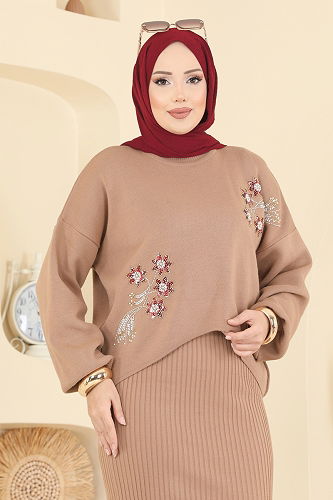 moda selvim طقم بيج 1433MT581 - Thumbnail