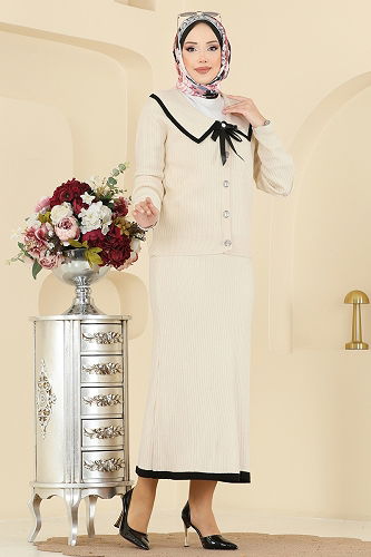 moda selvim طقم بيج 1434MT581 - Thumbnail