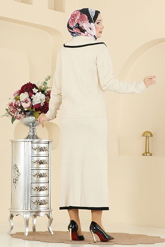 moda selvim طقم بيج 1434MT581 - Thumbnail