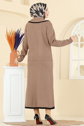 moda selvim طقم بيج 1434MT581 - Thumbnail