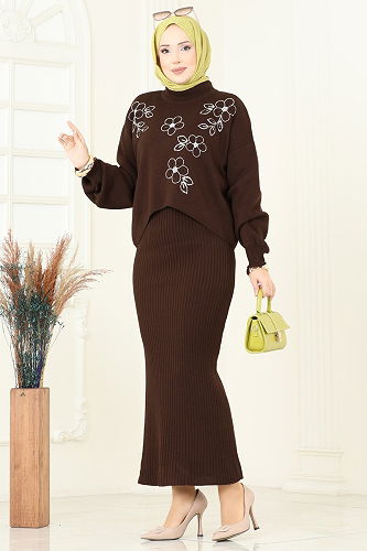 moda selvim Combined 1436MT581 Brown - Thumbnail