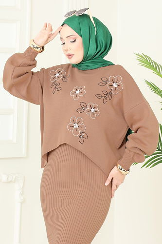 moda selvim طقم بيج 1436MT581 - Thumbnail