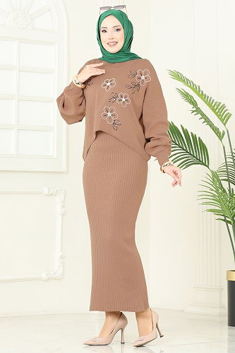 moda selvim طقم بيج 1436MT581 - Thumbnail