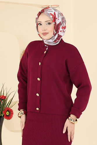 moda selvim Combined 1438MT581 Burgundy - Thumbnail