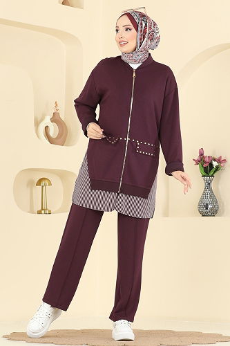 moda selvim Combined 14410SBL832 Damson - Thumbnail