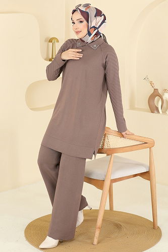 moda selvim طقم بيج 144ART1138 - Thumbnail